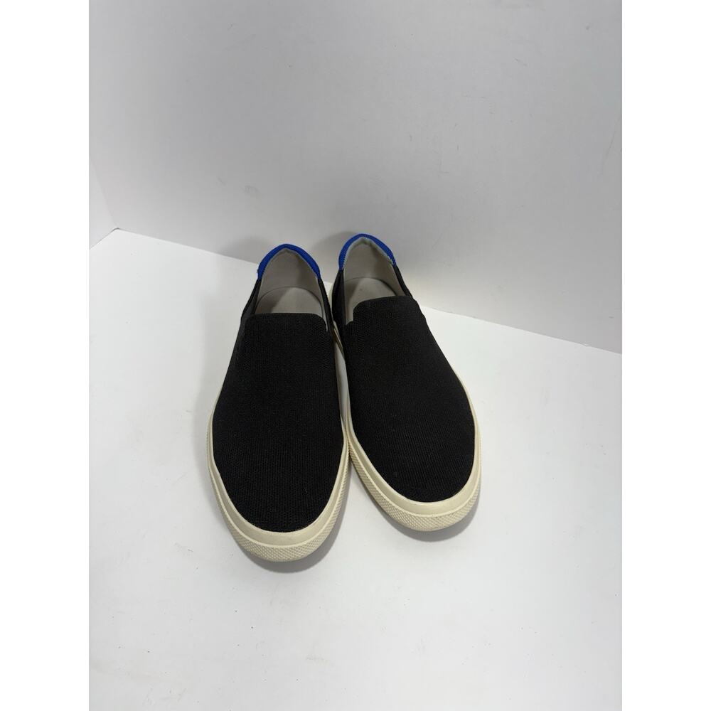 Women's Black Slip-On Canvas Loafers with Ivory Sole - Picture 7 of 9